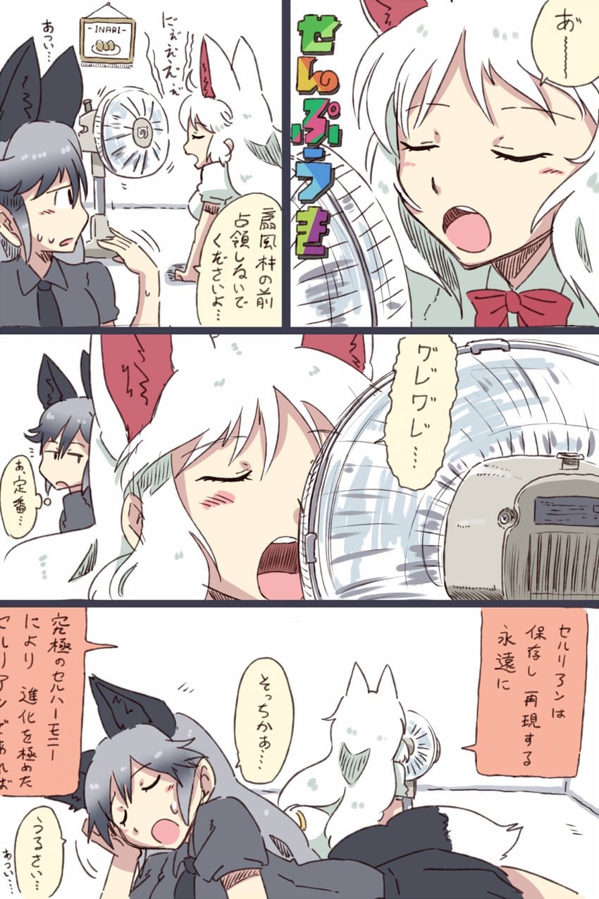 silver fox and oinari-sama (kemono friends) drawn by sakuragi_rian