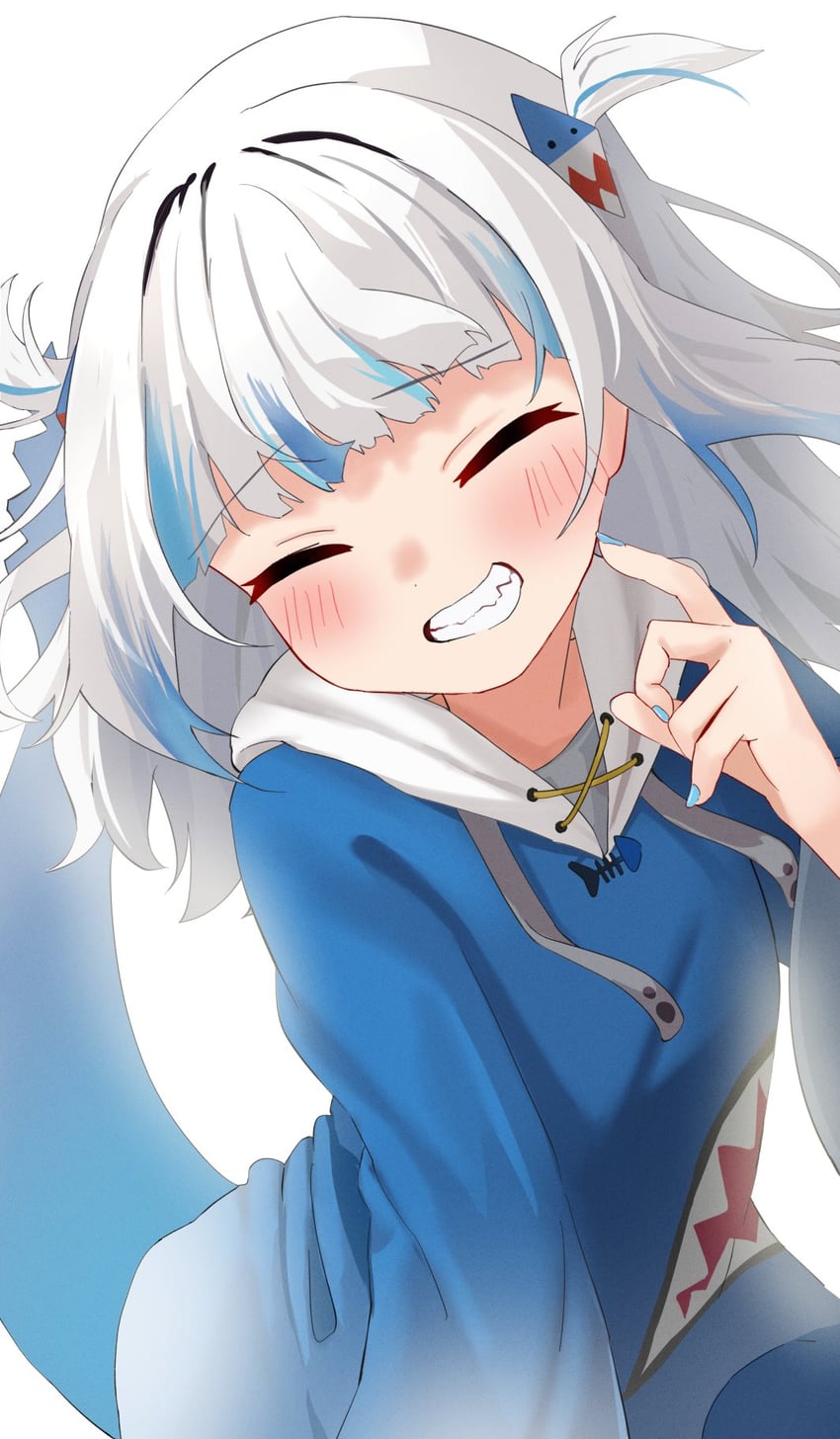 gawr gura (hololive and 1 more) drawn by kurushiro1102