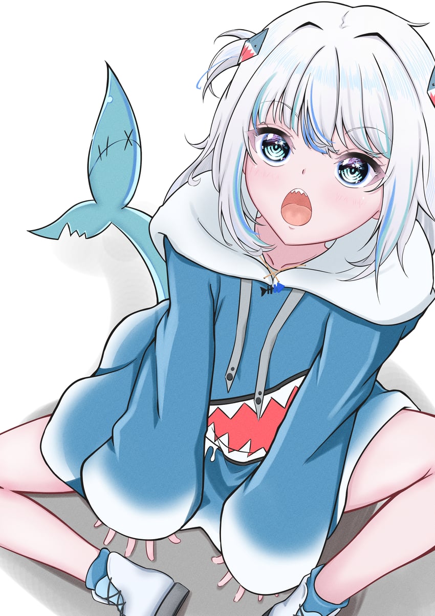 gawr gura (hololive and 1 more) drawn by bonyari_316