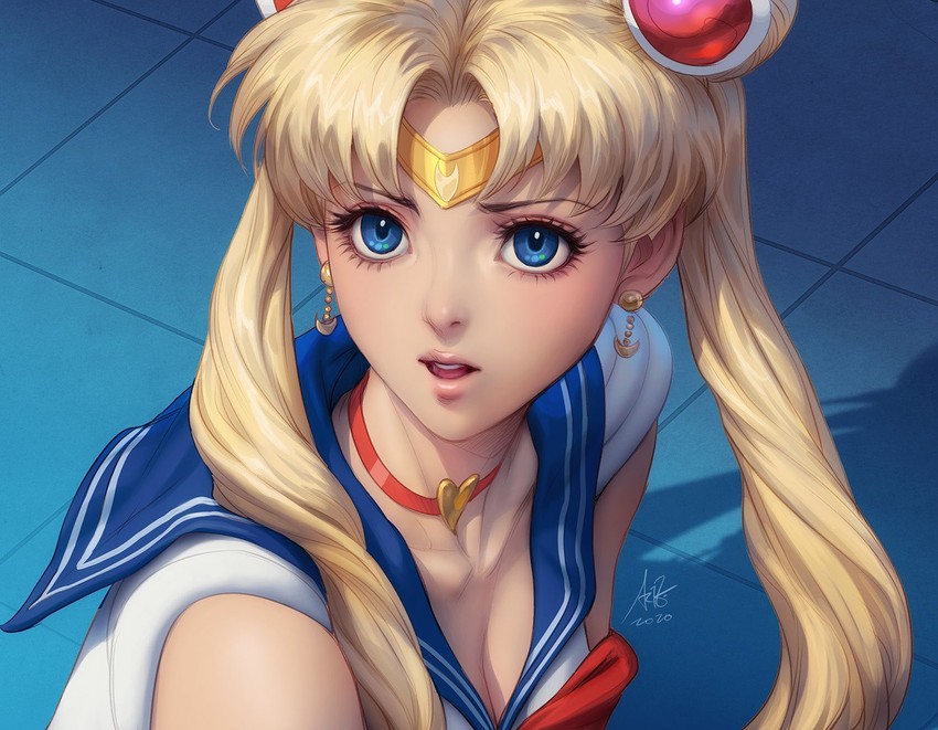 tsukino usagi and sailor moon (bishoujo senshi sailor moon and 1 more) drawn by stanley_lau