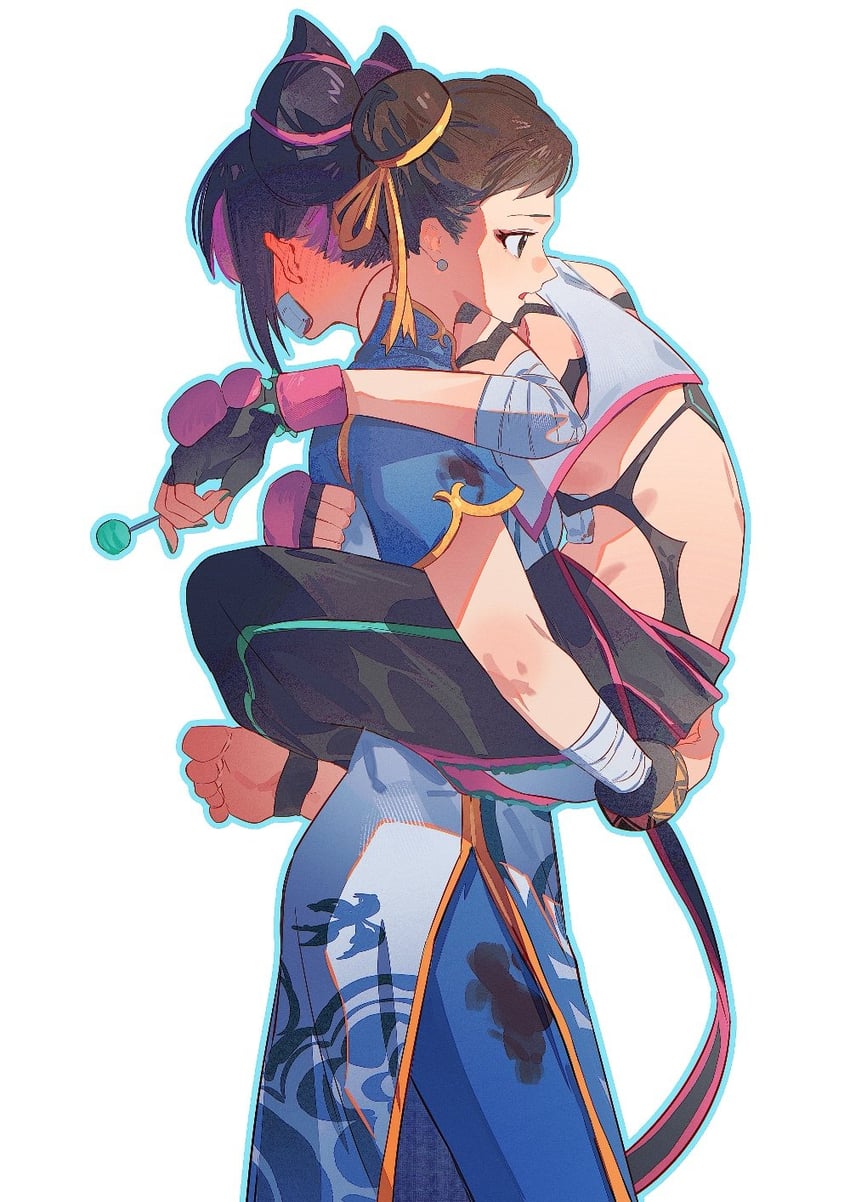 chun-li and han juri (street fighter and 1 more) drawn by yumi_xsh