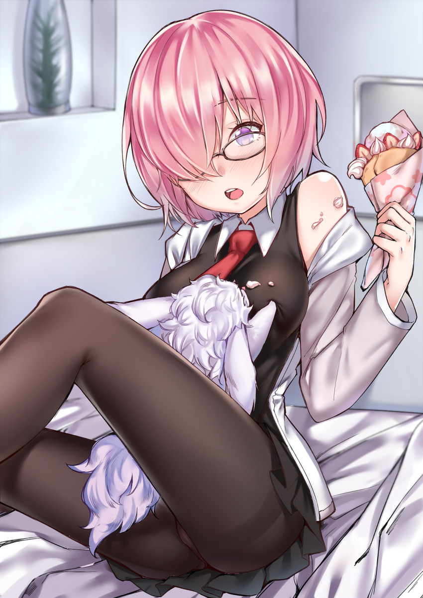 mash kyrielight and fou (fate and 1 more) drawn by sunege_(hp0715)
