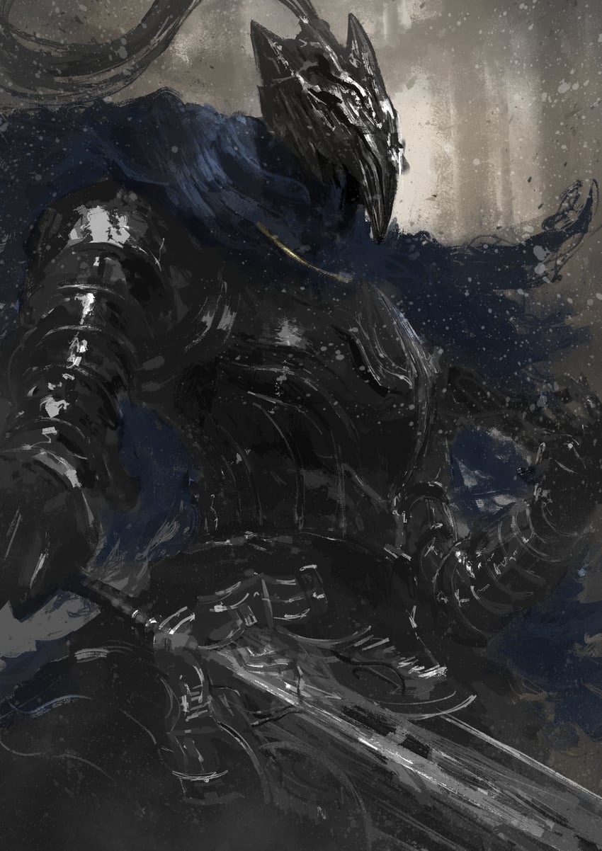 artorias the abysswalker (dark souls and 1 more) drawn by asaki_(asaki_vision)