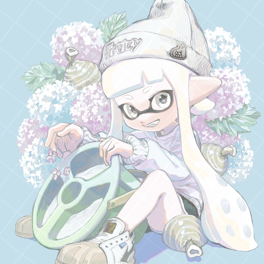 inkling player character and inkling girl (splatoon and 1 more) drawn by shima_(shimmer_7y)