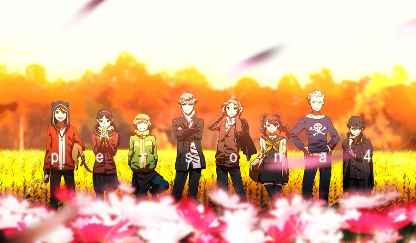 narukami yu, shirogane naoto, satonaka chie, kujikawa rise, amagi yukiko, and 3 more (persona and 1 more) drawn by serori_(koredemoka)