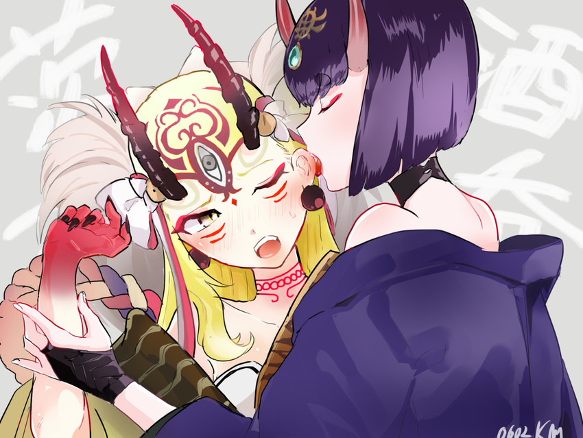 shuten douji and ibaraki douji (fate and 1 more) drawn by kemu_jirou