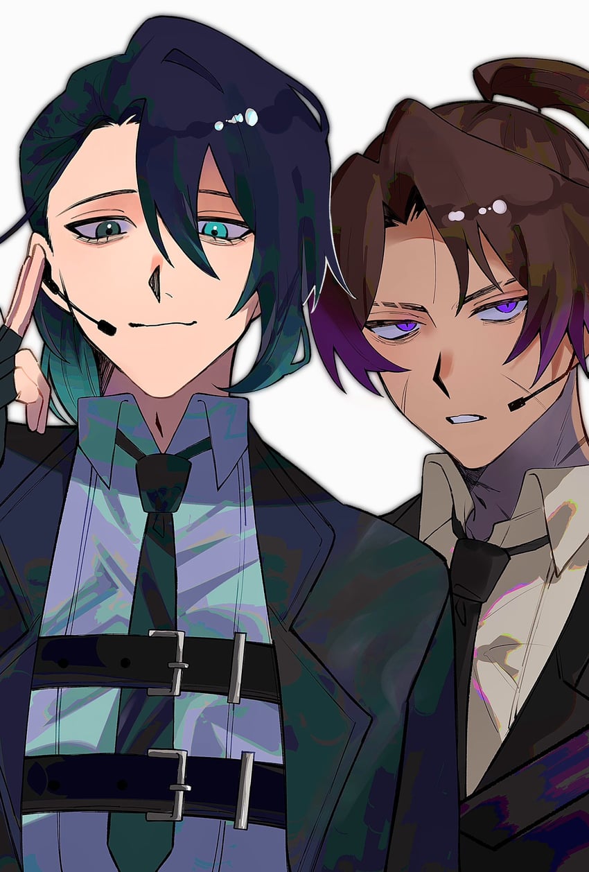 hong lu and heathcliff (project moon and 1 more) drawn by miriot_04