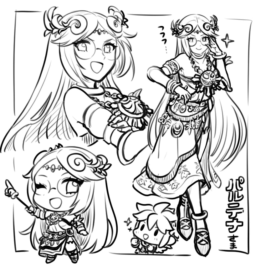 palutena and pit (kid icarus and 1 more) drawn by 72kuri