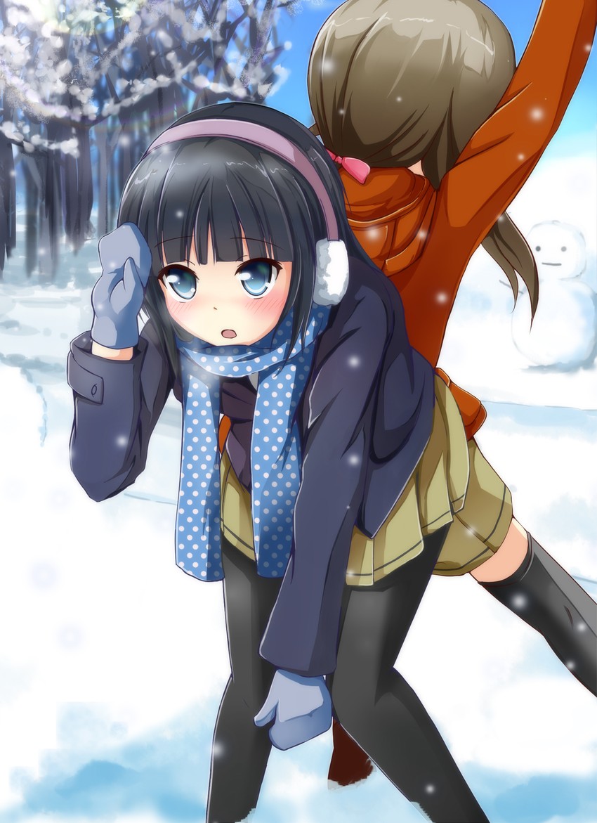 shiomura tamari and inasaki homare (original) drawn by ok-ray