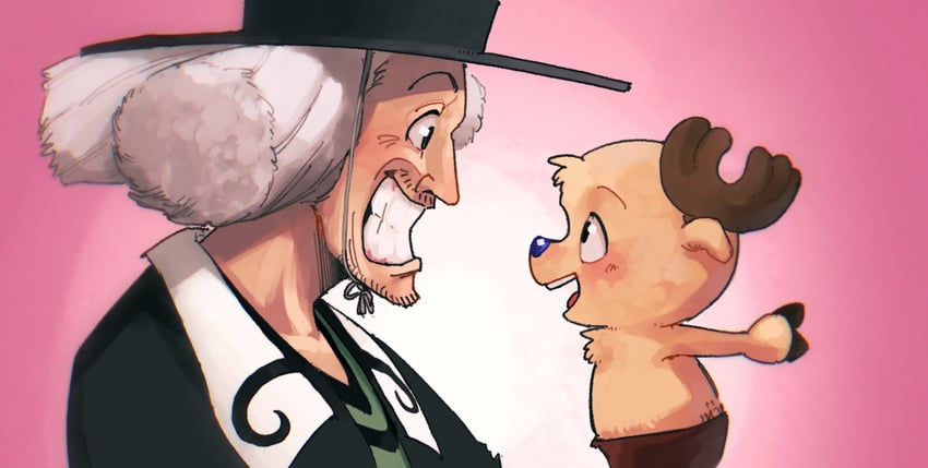 tony tony chopper and dr. hiluluk (one piece) drawn by iam_san3