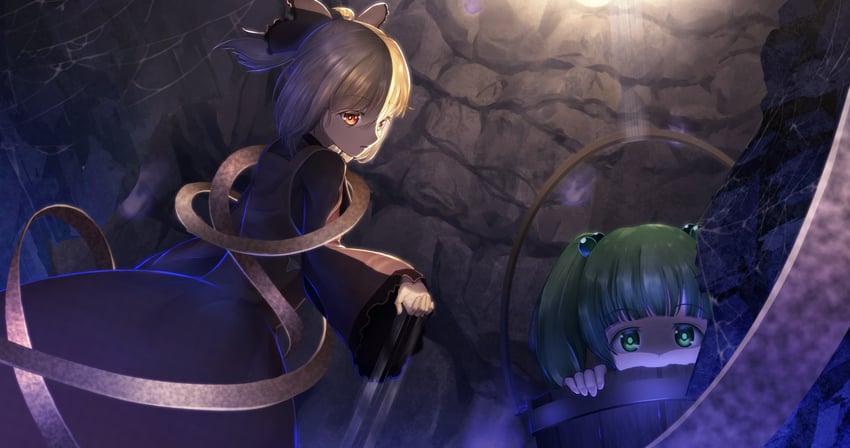 kurodani yamame and kisume (touhou) drawn by meo_(user_rhdv8385)