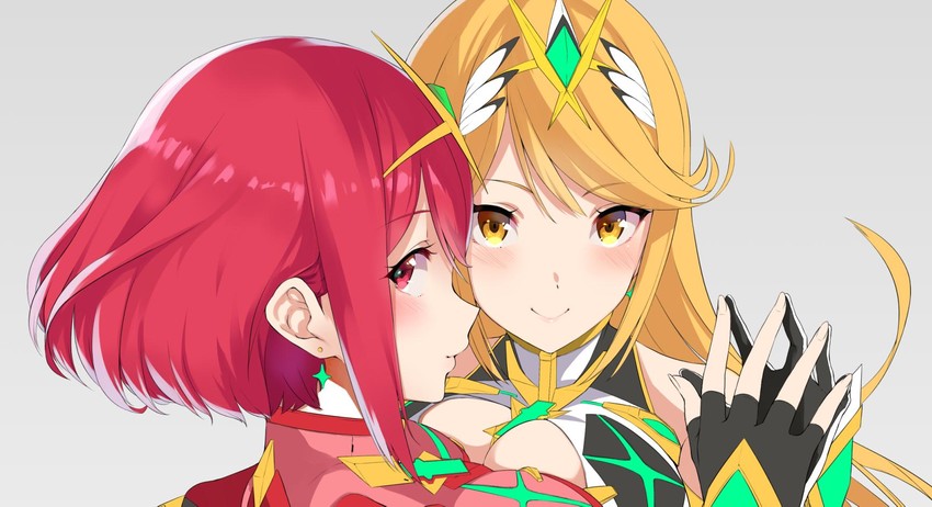 pyra and mythra (xenoblade chronicles and 1 more) drawn by yuuki_shin