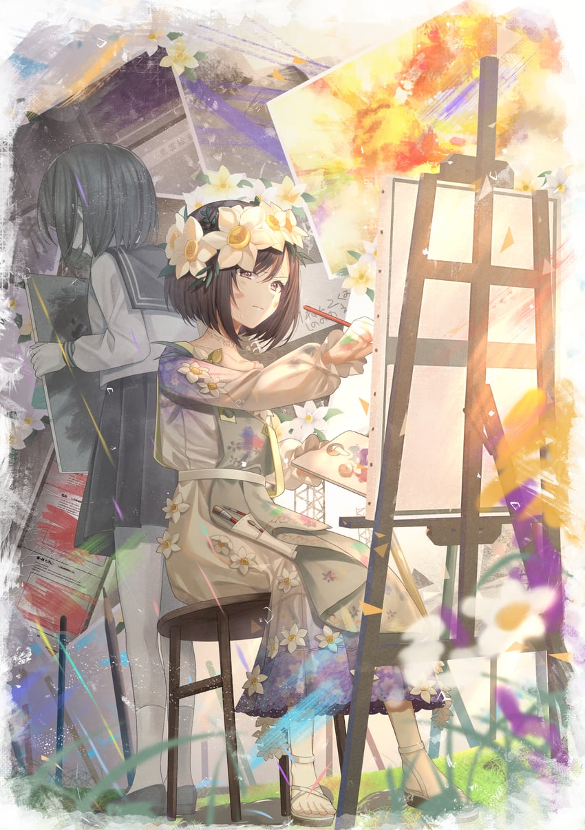 shinonome ena (project sekai and 1 more) drawn by lushuao