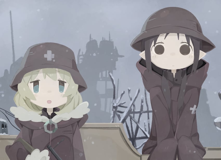 chito and yuuri (shoujo shuumatsu ryokou) drawn by naaga_sonomono