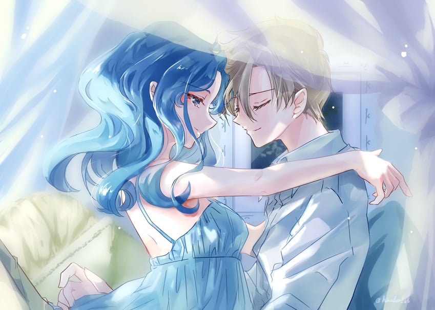 ten'ou haruka and kaiou michiru (bishoujo senshi sailor moon) drawn by kinako_(kota6)