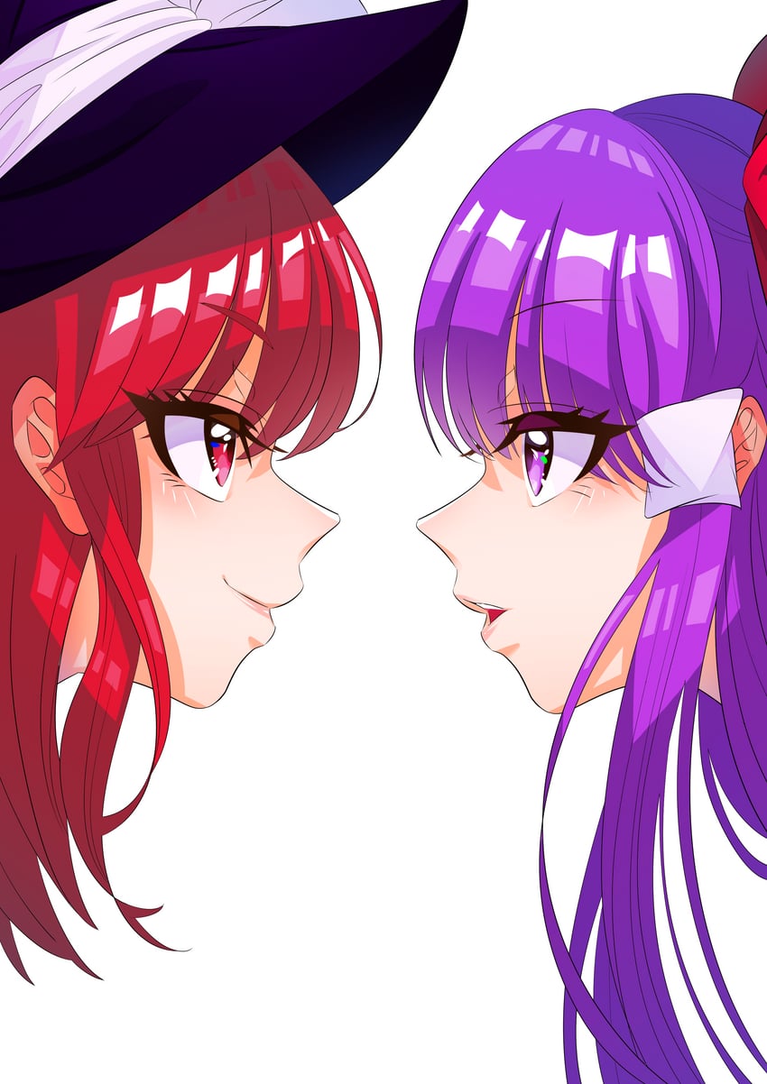 hakurei reimu and kirisame marisa (touhou and 1 more) drawn by guumin