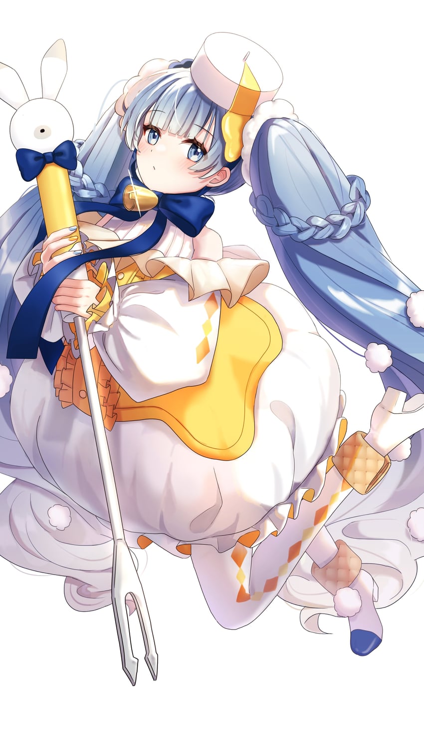 hatsune miku, yuki miku, and rabbit yukine (vocaloid) drawn by macha_3939