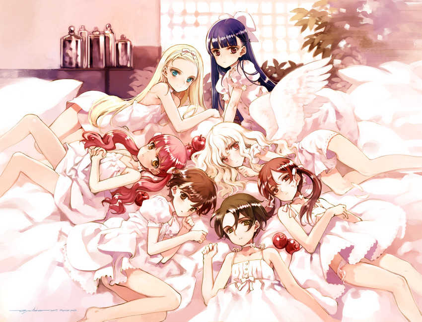 koishikawa kohane, sawatari aoi, yazuki miyu, onodera asahi, kawasaki yukina, and 2 more (period) drawn by oyari_ashito