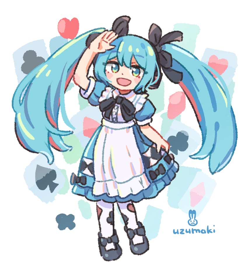 hatsune miku and alice (vocaloid and 1 more) drawn by uzumaki_osushi
