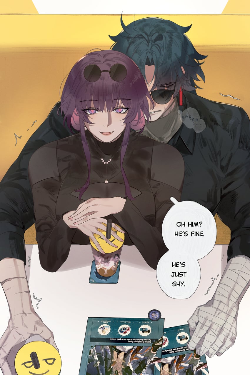kafka and blade (honkai and 1 more) drawn by sgrimp