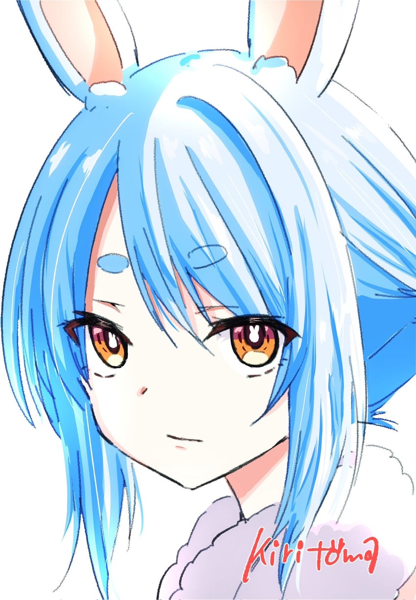 usada pekora and don-chan (hololive) drawn by kiritoma