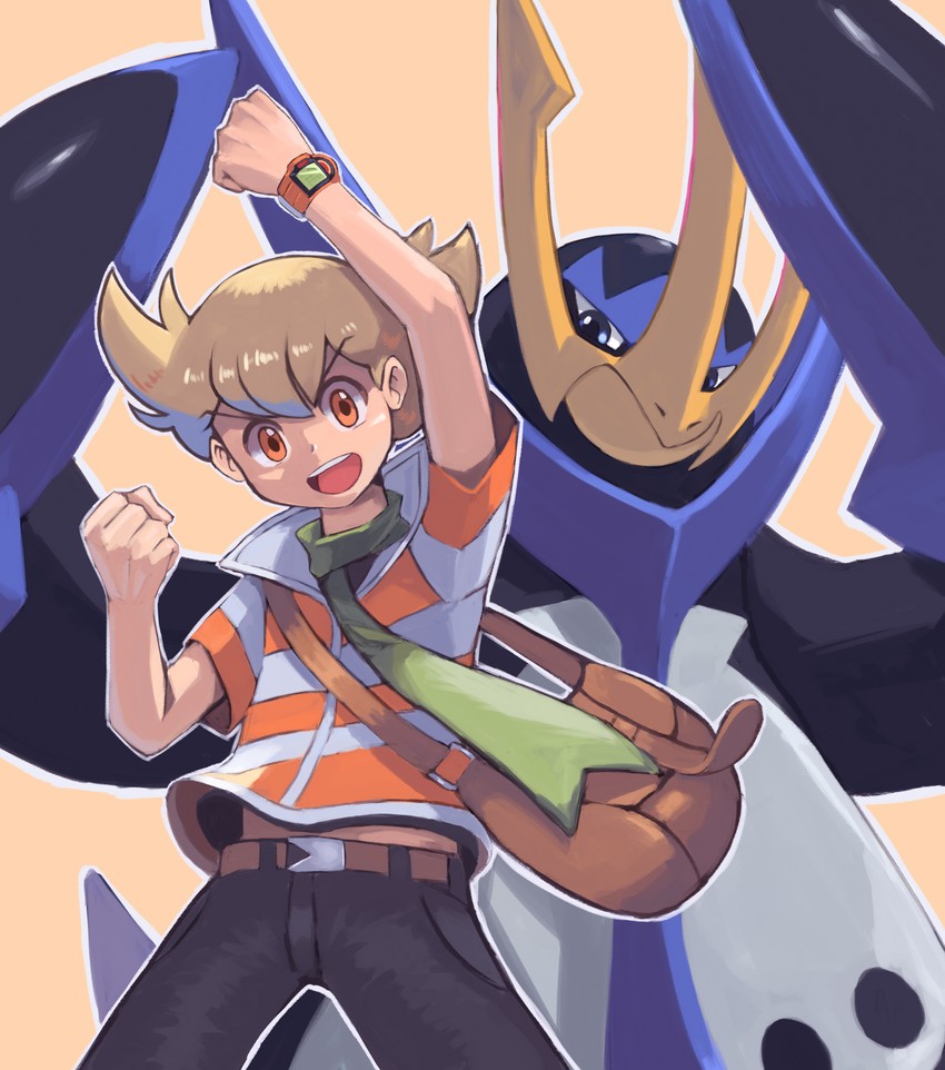 barry and empoleon (pokemon and 1 more) drawn by tesshii_(riza4828)