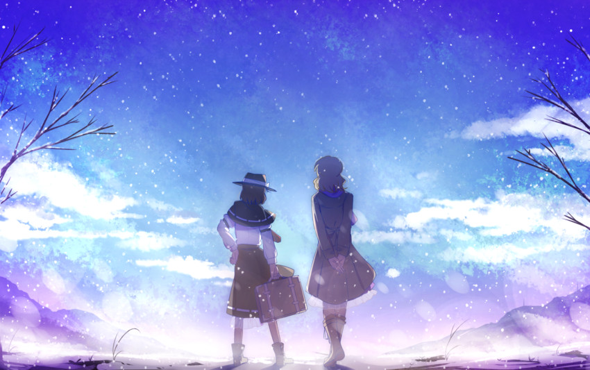 usami renko and maribel hearn (touhou) drawn by unagi_sango