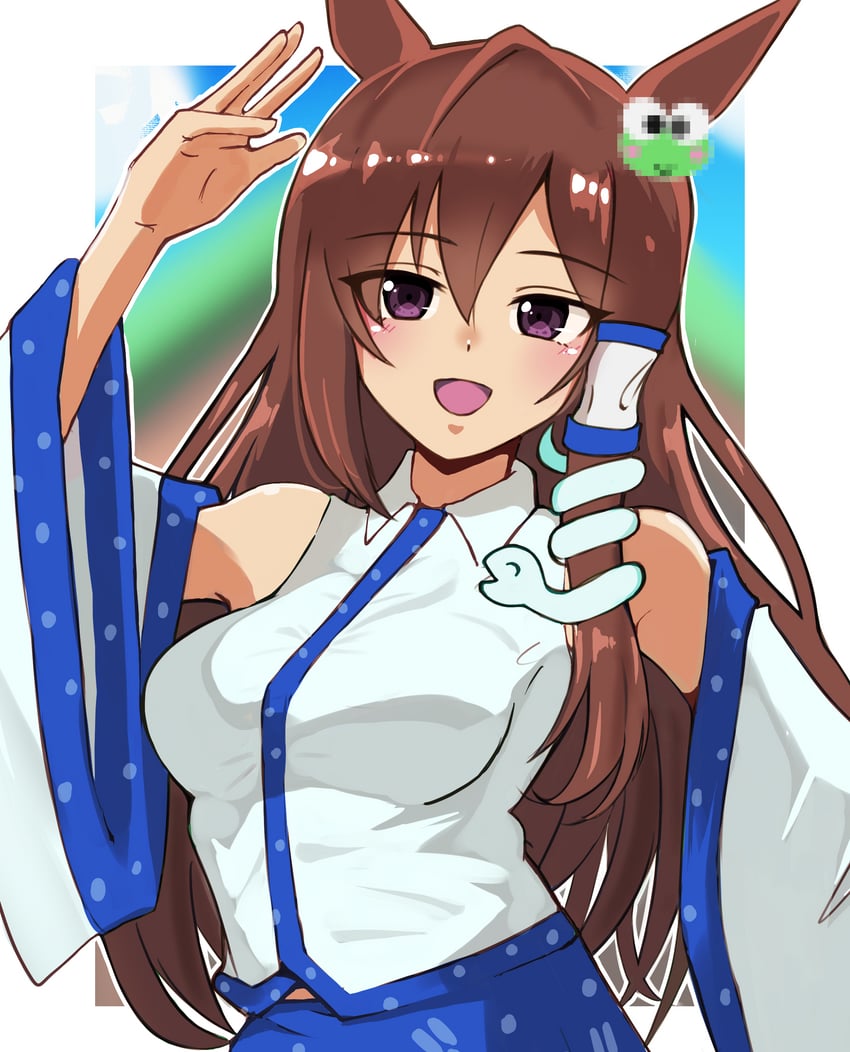 kochiya sanae, mejiro dober, and hasunoue keroppi (touhou and 3 more) drawn by enukee