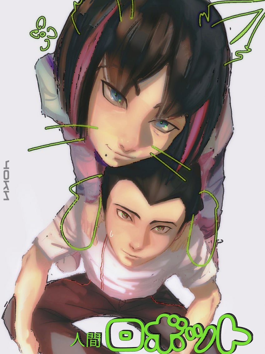 atom and cora (tetsuwan atom) drawn by ichodai