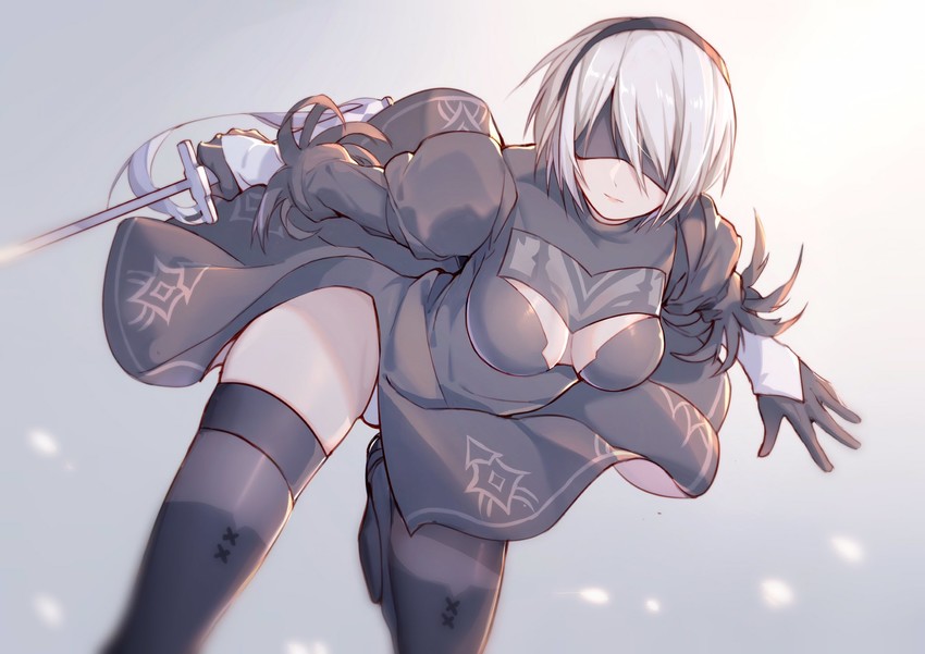 2b (nier and 1 more) drawn by yorukun