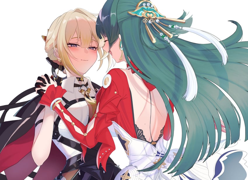 evelyn chevalier and astra yao (zenless zone zero) drawn by ruaruayana