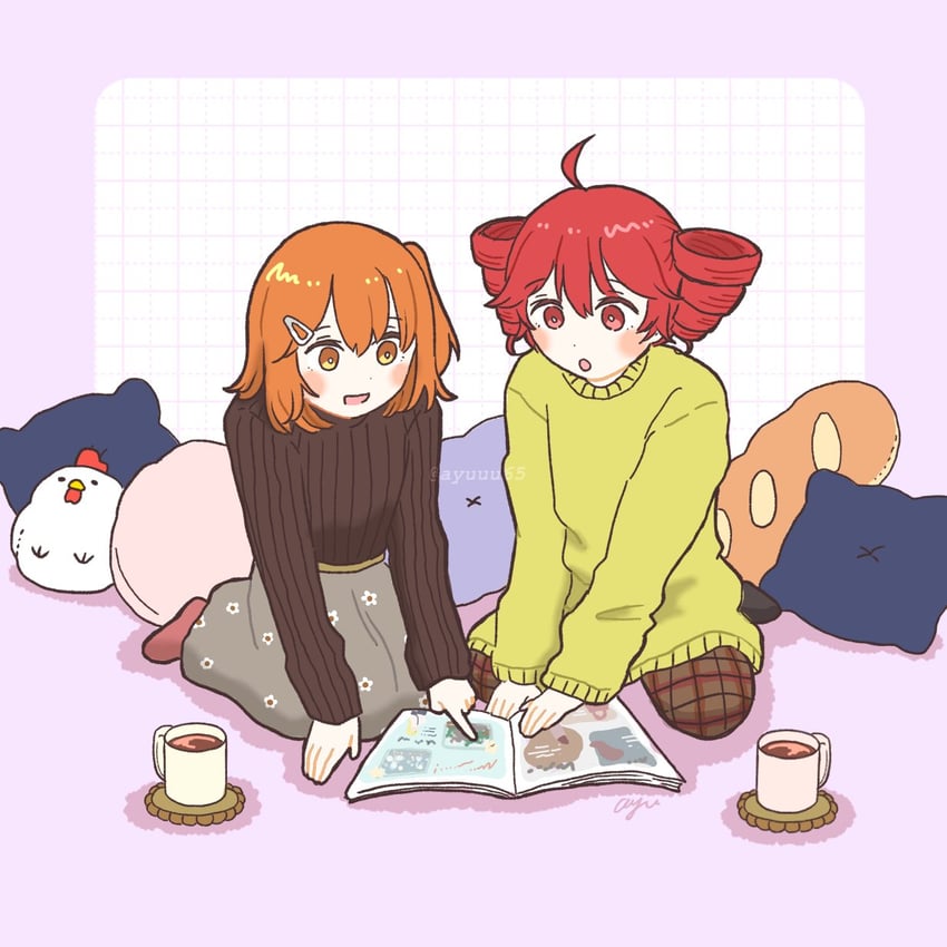 kasane teto and adachi rei (utau and 1 more) drawn by ayuuu65