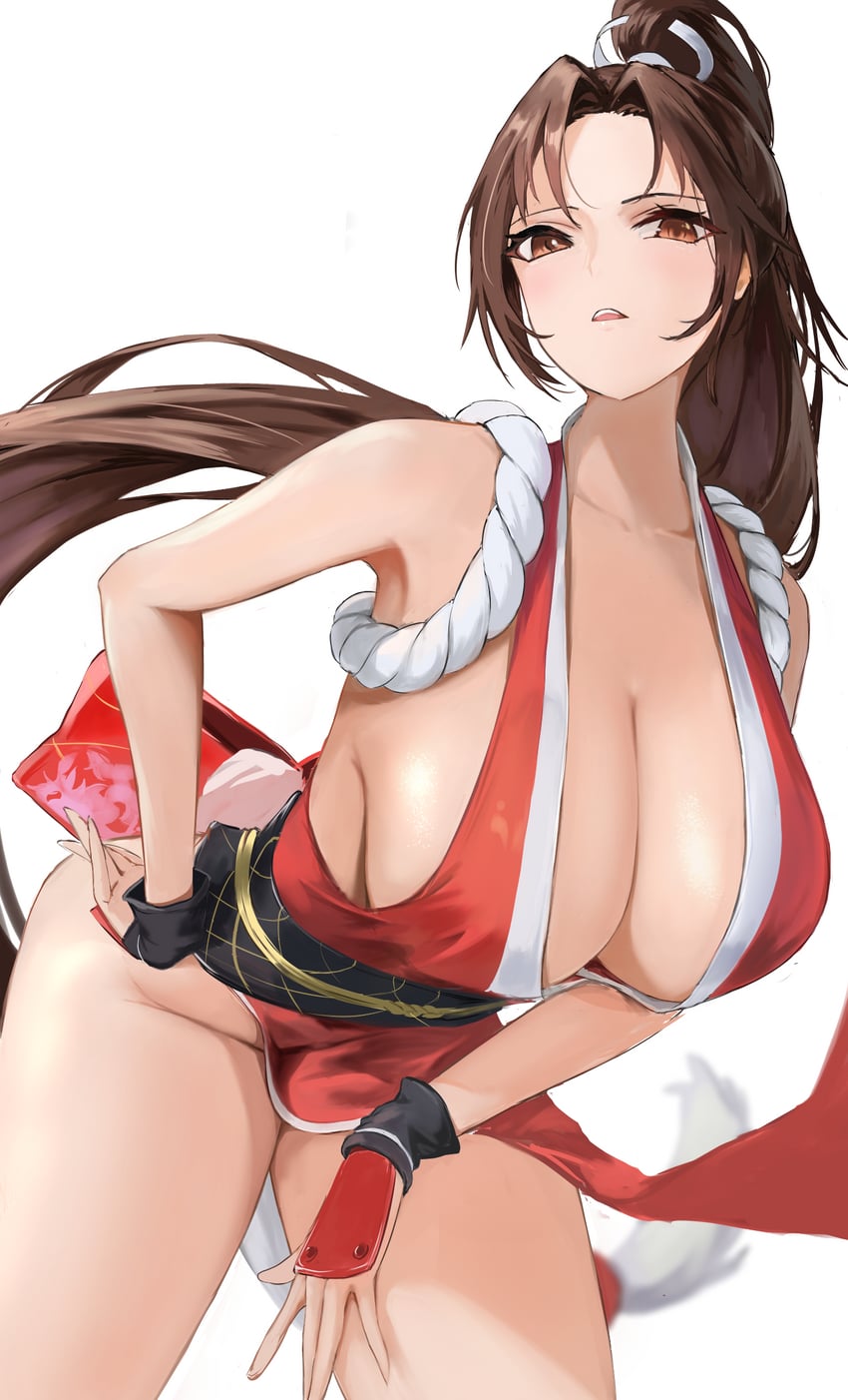 shiranui mai (the king of fighters and 1 more) drawn by chunchilin
