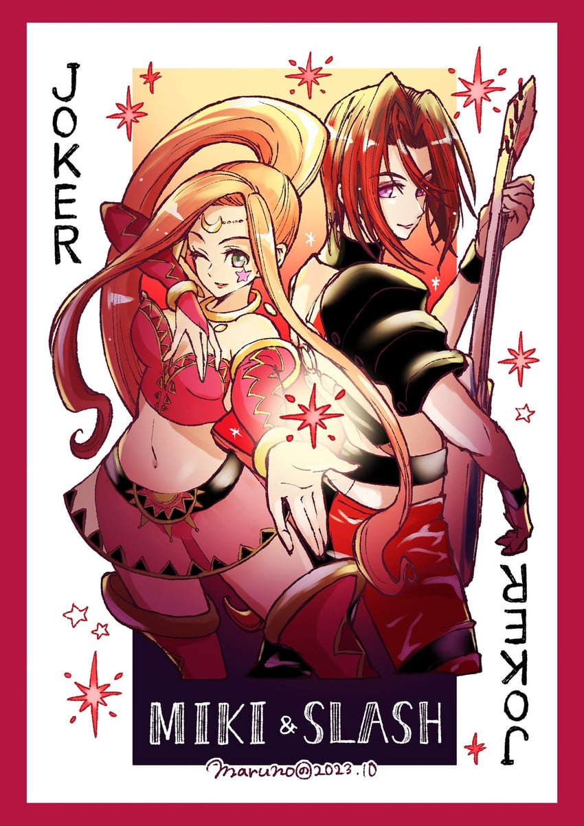 nikki and miki (chrono cross and 1 more) drawn by maruno