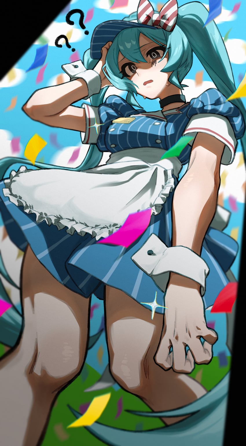 hatsune miku (vocaloid and 1 more) drawn by fujinari