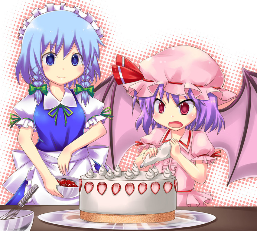 remilia scarlet and izayoi sakuya (touhou) drawn by yukari_yukke