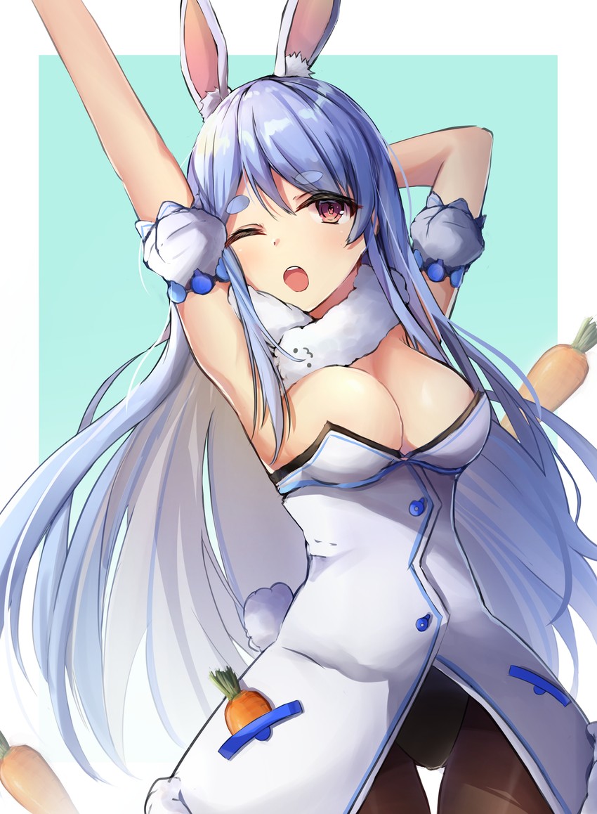 usada pekora and don-chan (hololive) drawn by kurohikage