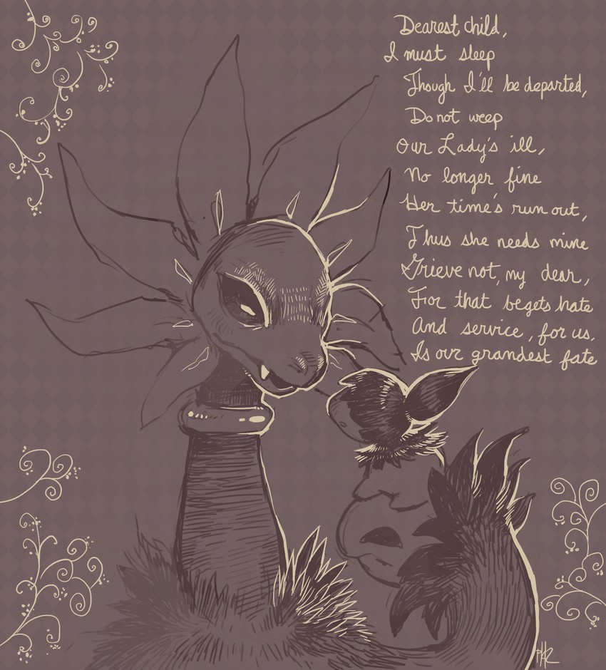 hydreigon, deino, and sandy (pokemon and 1 more) drawn by glitchedpuppet