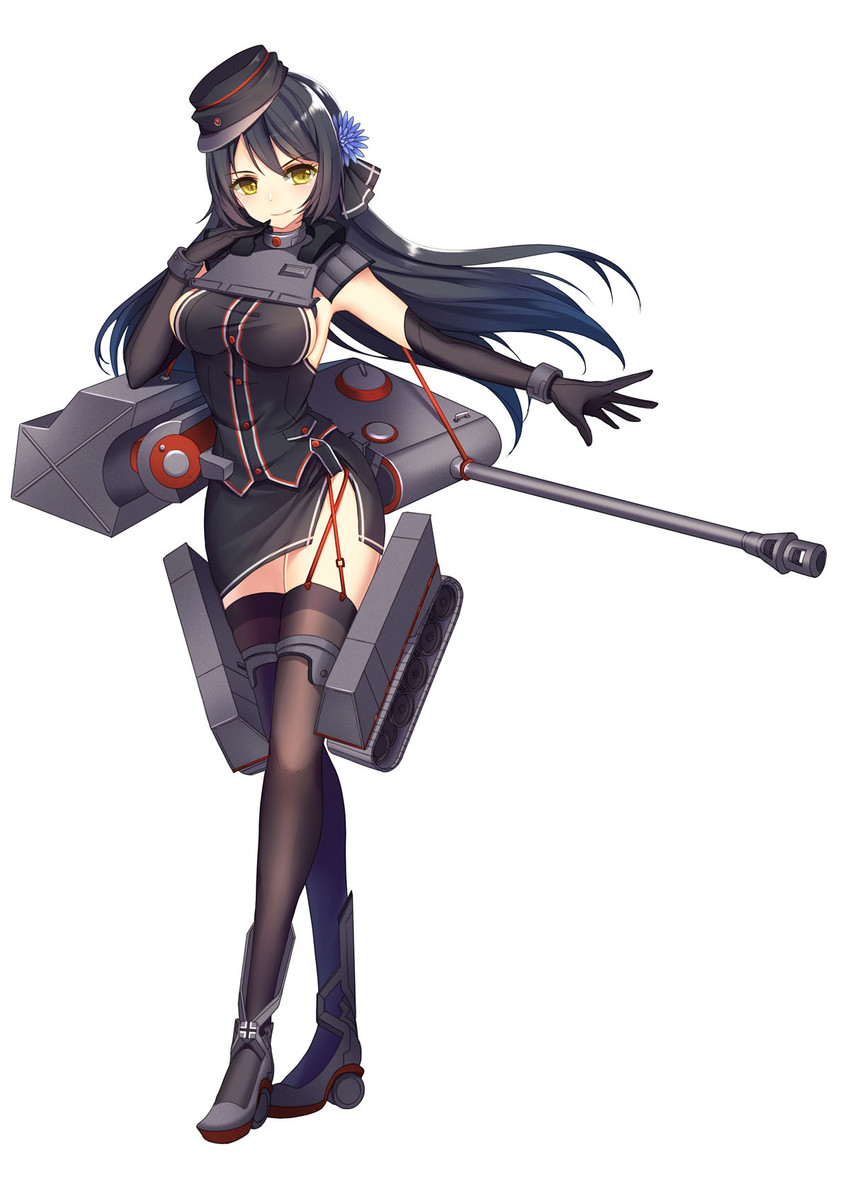 panther ausf a and ida brooke (panzer waltz) drawn by bison_cangshu