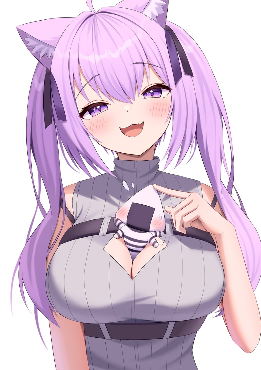 nekomata okayu and onigirya (hololive) drawn by kumoru_(kumoru_145)