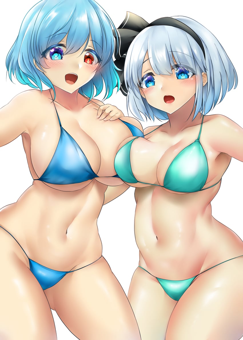 konpaku youmu and tatara kogasa (touhou) drawn by reo_adriano