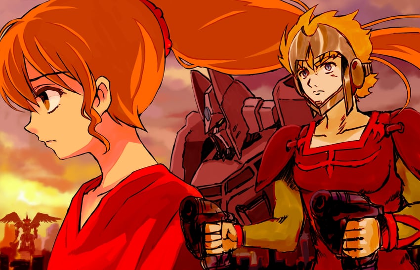galient, chururu, and jordy volder (super robot wars and 1 more) drawn by umineko_(cspcag)