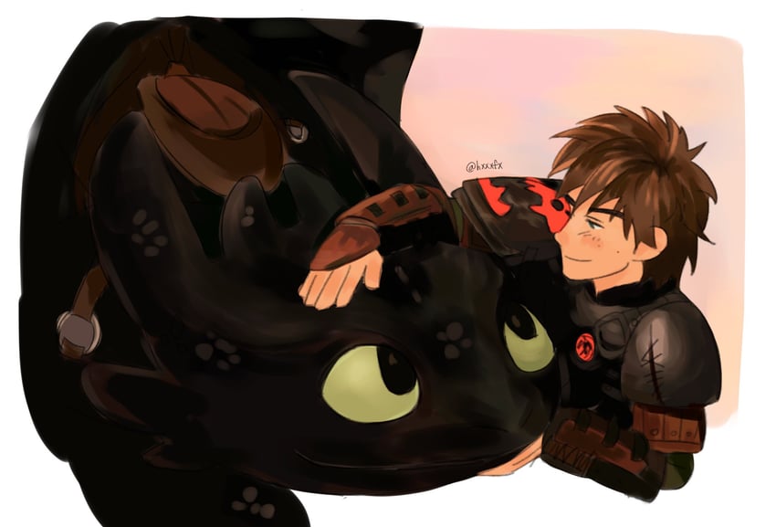 toothless and hiccup horrendous haddock iii (how to train your dragon and 1 more) drawn by hxxxfx