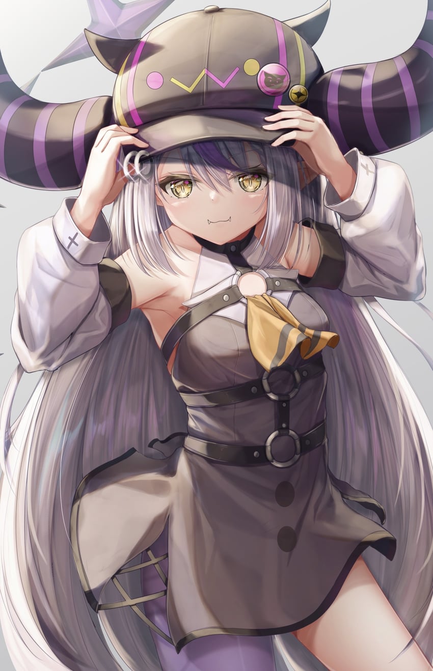 tokoyami towa, la+ darknesss, and bibi (hololive) drawn by miseki_you
