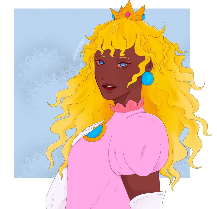 princess peach and mario (mario) drawn by nana_(maybeitsnana)