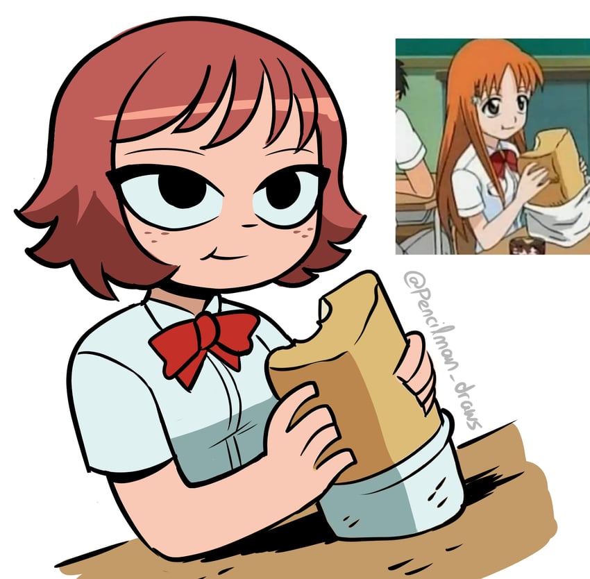 inoue orihime and kim pine (bleach and 1 more) drawn by pencilman_draws