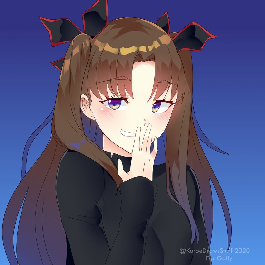 tohsaka rin (fate and 2 more) drawn by kuroeart