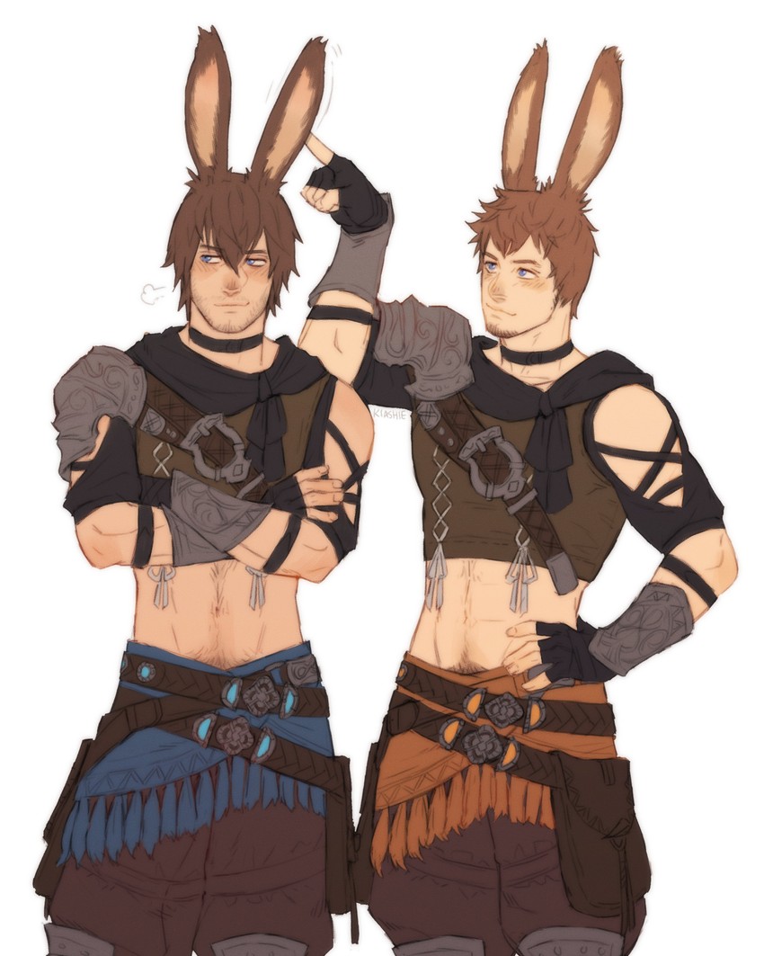 warrior of light, adventurer, and ardbert hylfyst (final fantasy and 1 more) drawn by kia_shie