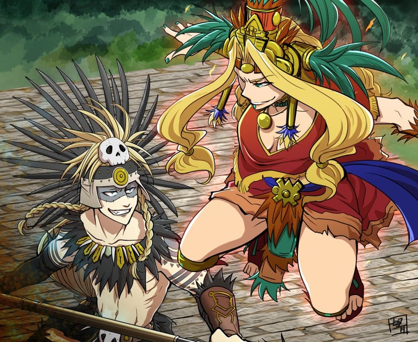 tezcatlipoca and quetzalcoatl (fate and 1 more) drawn by mochizuki_aki