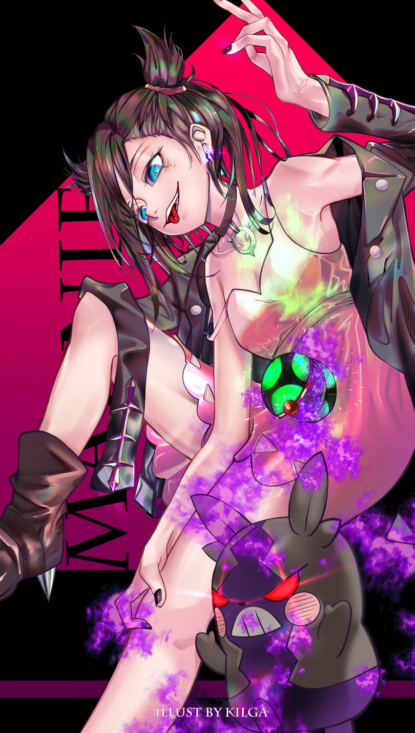 marnie and morpeko (pokemon and 1 more) drawn by kilga